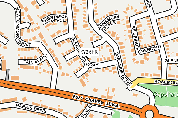 KY2 6HR map - OS OpenMap – Local (Ordnance Survey)