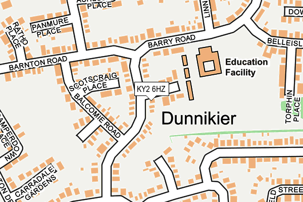 KY2 6HZ map - OS OpenMap – Local (Ordnance Survey)