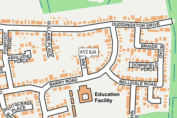 KY2 6JA map - OS OpenMap – Local (Ordnance Survey)
