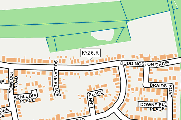KY2 6JR map - OS OpenMap – Local (Ordnance Survey)