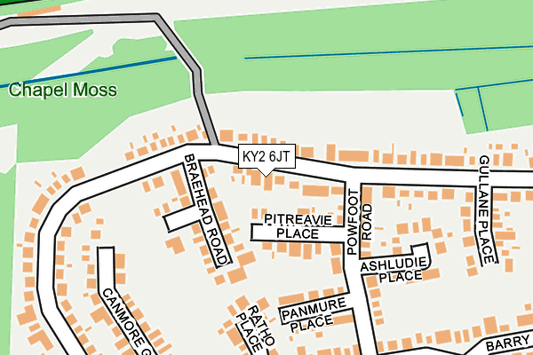 KY2 6JT map - OS OpenMap – Local (Ordnance Survey)