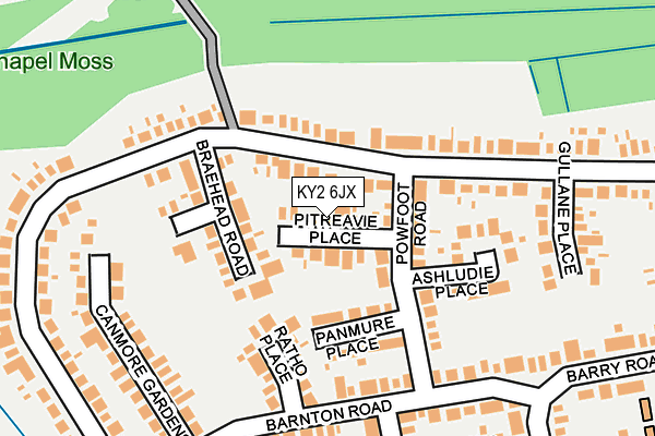 KY2 6JX map - OS OpenMap – Local (Ordnance Survey)