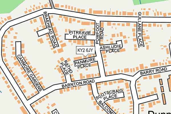 KY2 6JY map - OS OpenMap – Local (Ordnance Survey)