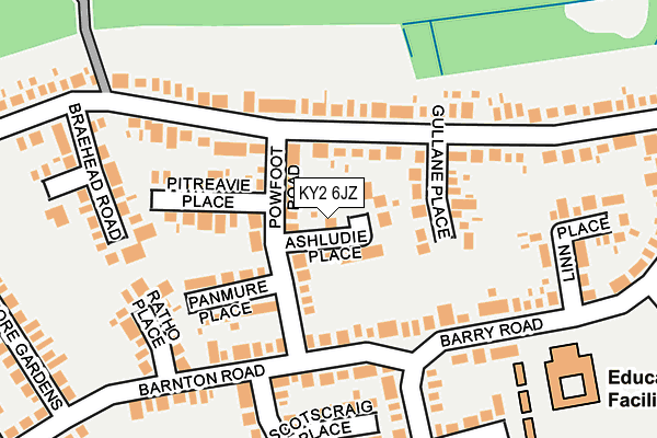 KY2 6JZ map - OS OpenMap – Local (Ordnance Survey)