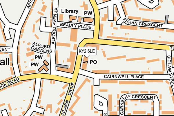 KY2 6LE map - OS OpenMap – Local (Ordnance Survey)