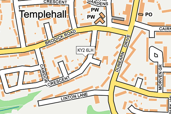 KY2 6LH map - OS OpenMap – Local (Ordnance Survey)