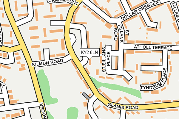 KY2 6LN map - OS OpenMap – Local (Ordnance Survey)