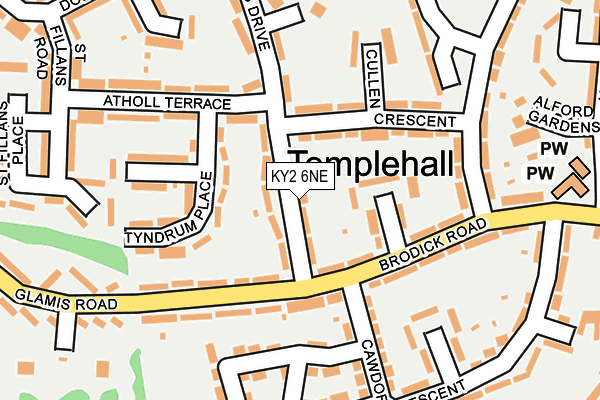 KY2 6NE map - OS OpenMap – Local (Ordnance Survey)