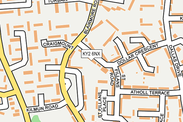 KY2 6NX map - OS OpenMap – Local (Ordnance Survey)