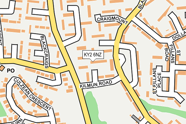 KY2 6NZ map - OS OpenMap – Local (Ordnance Survey)