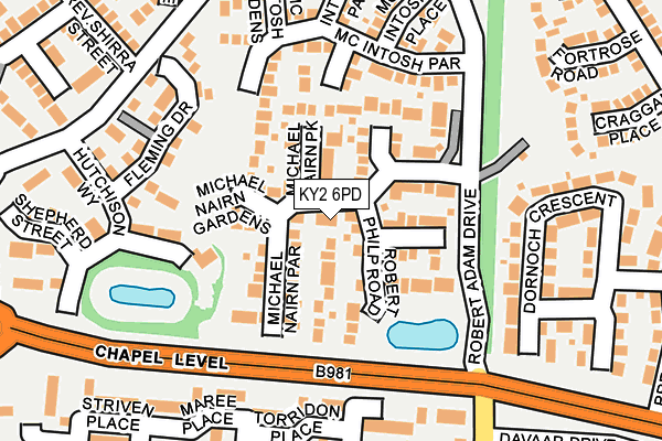 KY2 6PD map - OS OpenMap – Local (Ordnance Survey)