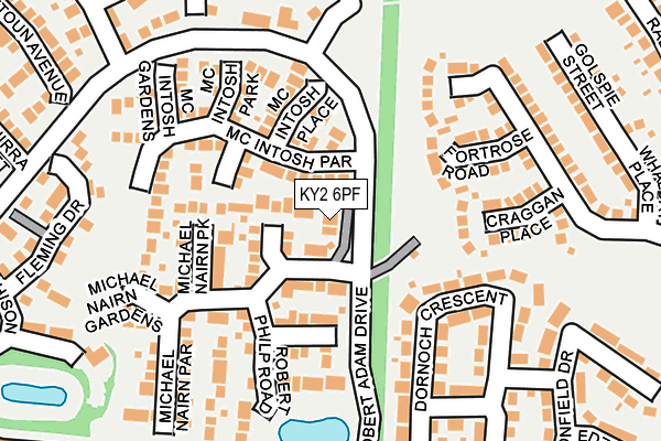 KY2 6PF map - OS OpenMap – Local (Ordnance Survey)