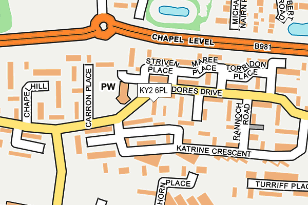 KY2 6PL map - OS OpenMap – Local (Ordnance Survey)