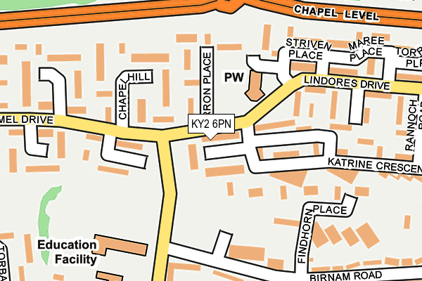 KY2 6PN map - OS OpenMap – Local (Ordnance Survey)