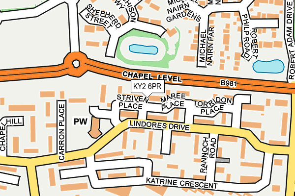 KY2 6PR map - OS OpenMap – Local (Ordnance Survey)