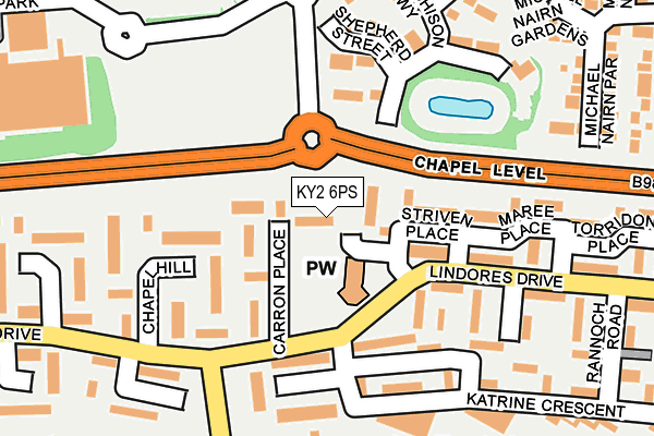 KY2 6PS map - OS OpenMap – Local (Ordnance Survey)