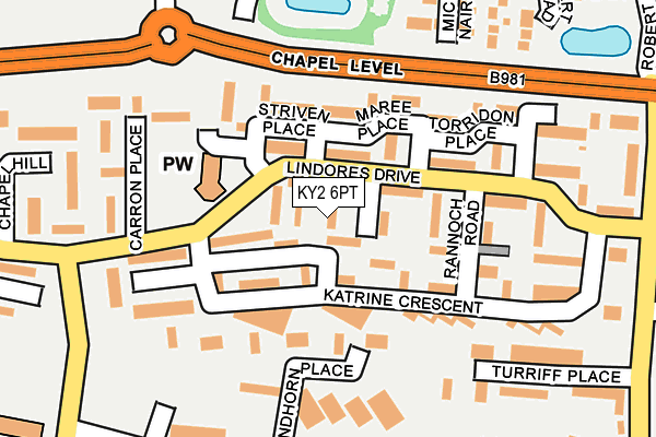 KY2 6PT map - OS OpenMap – Local (Ordnance Survey)