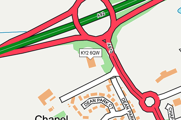 KY2 6QW map - OS OpenMap – Local (Ordnance Survey)