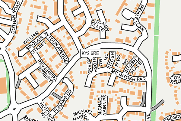 KY2 6RE map - OS OpenMap – Local (Ordnance Survey)