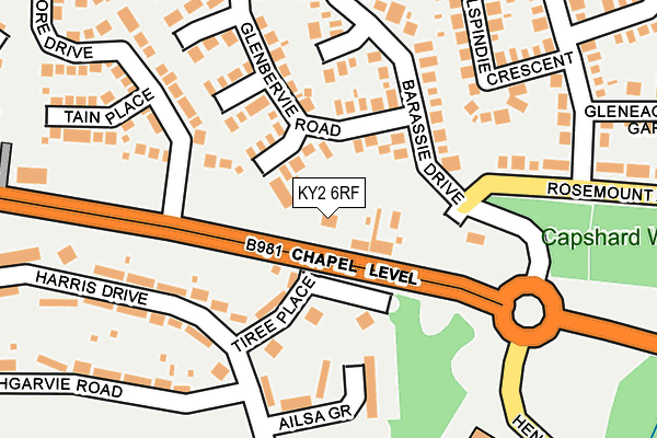 KY2 6RF map - OS OpenMap – Local (Ordnance Survey)