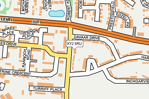 KY2 6RU map - OS OpenMap – Local (Ordnance Survey)