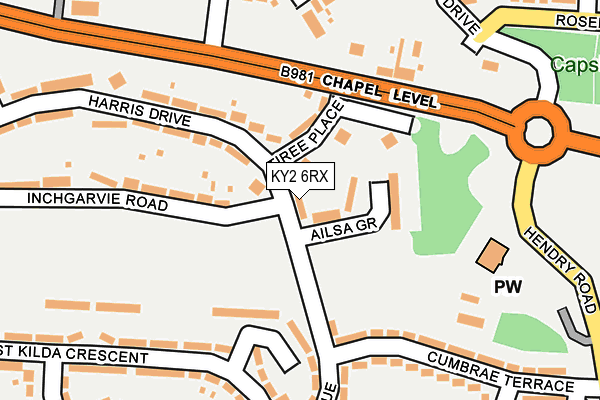 KY2 6RX map - OS OpenMap – Local (Ordnance Survey)