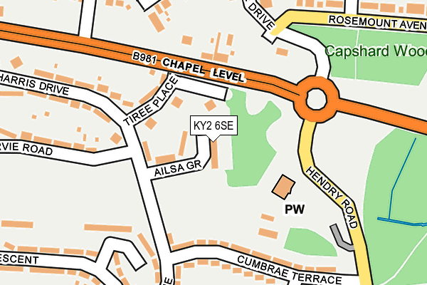 KY2 6SE map - OS OpenMap – Local (Ordnance Survey)