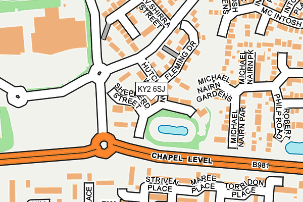 KY2 6SJ map - OS OpenMap – Local (Ordnance Survey)