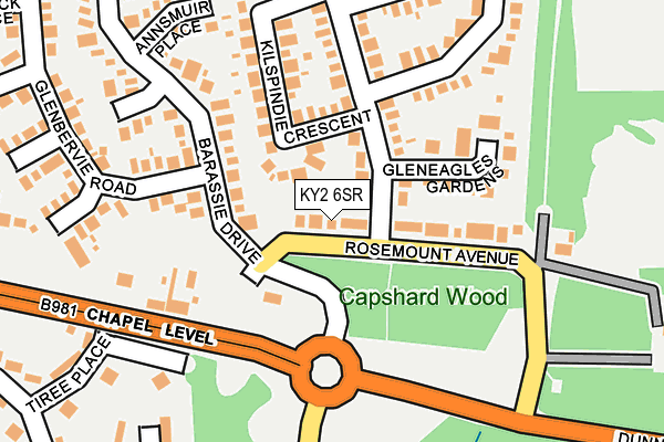 KY2 6SR map - OS OpenMap – Local (Ordnance Survey)