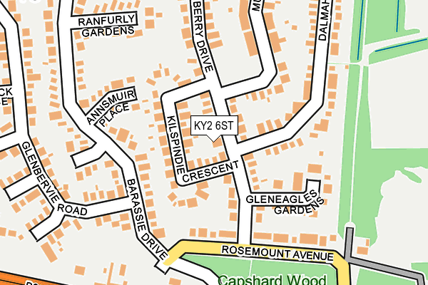 KY2 6ST map - OS OpenMap – Local (Ordnance Survey)