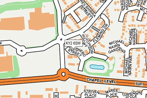 KY2 6SW map - OS OpenMap – Local (Ordnance Survey)