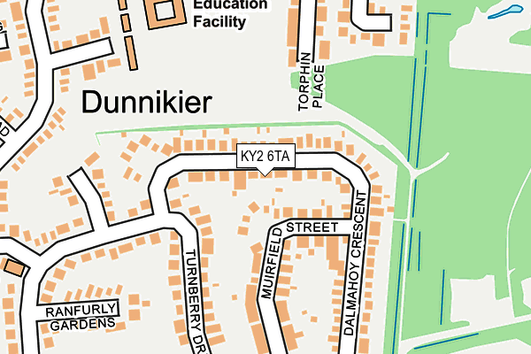 KY2 6TA map - OS OpenMap – Local (Ordnance Survey)