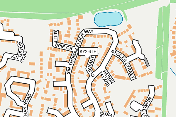KY2 6TF map - OS OpenMap – Local (Ordnance Survey)