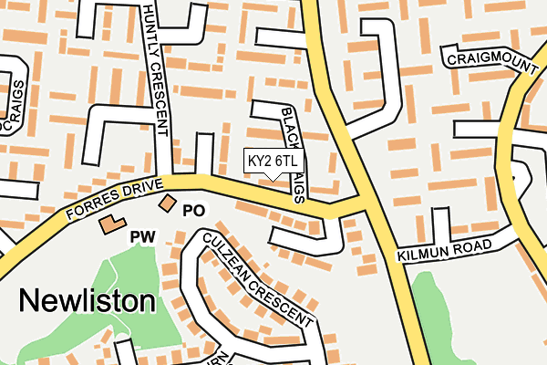 KY2 6TL map - OS OpenMap – Local (Ordnance Survey)