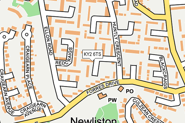 KY2 6TS map - OS OpenMap – Local (Ordnance Survey)
