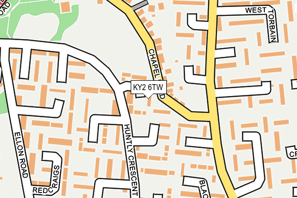 KY2 6TW map - OS OpenMap – Local (Ordnance Survey)