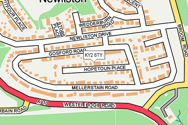 KY2 6TY map - OS OpenMap – Local (Ordnance Survey)