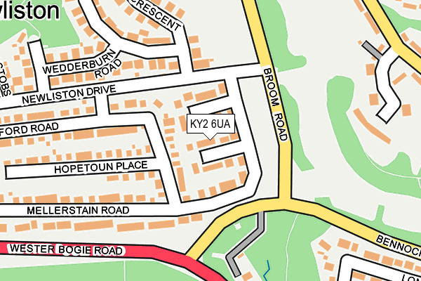 KY2 6UA map - OS OpenMap – Local (Ordnance Survey)