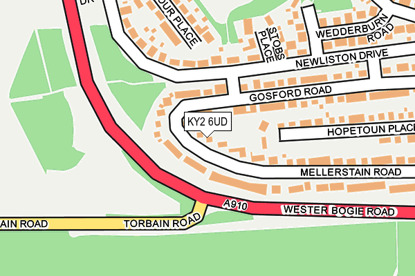 KY2 6UD map - OS OpenMap – Local (Ordnance Survey)