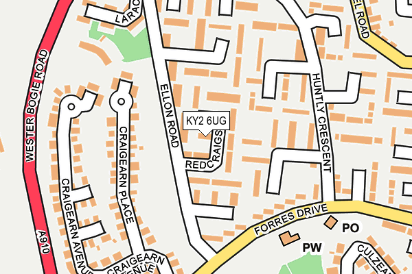 KY2 6UG map - OS OpenMap – Local (Ordnance Survey)