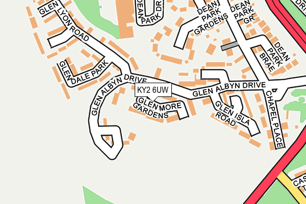 KY2 6UW map - OS OpenMap – Local (Ordnance Survey)