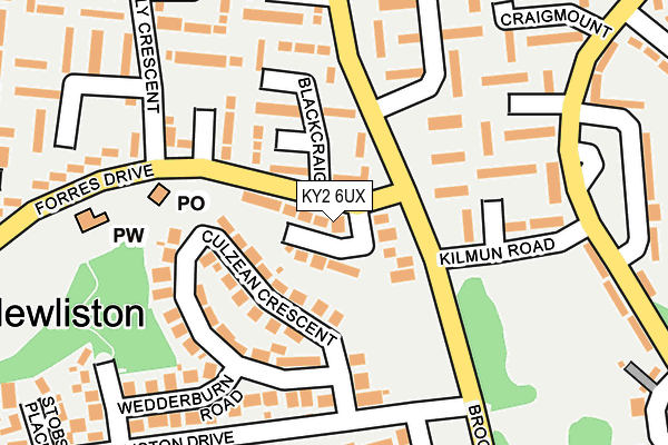 KY2 6UX map - OS OpenMap – Local (Ordnance Survey)