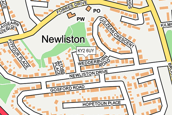 KY2 6UY map - OS OpenMap – Local (Ordnance Survey)