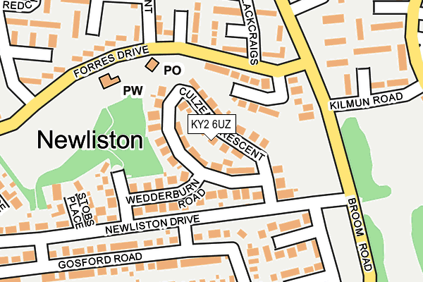 KY2 6UZ map - OS OpenMap – Local (Ordnance Survey)