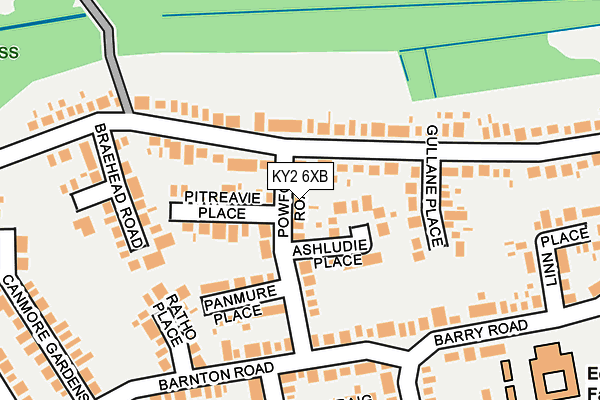 KY2 6XB map - OS OpenMap – Local (Ordnance Survey)