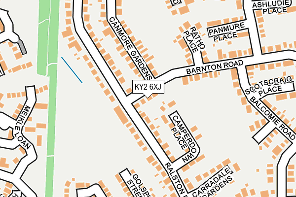 KY2 6XJ map - OS OpenMap – Local (Ordnance Survey)
