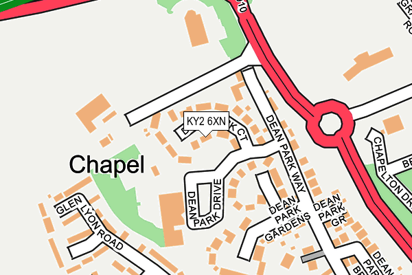 KY2 6XN map - OS OpenMap – Local (Ordnance Survey)