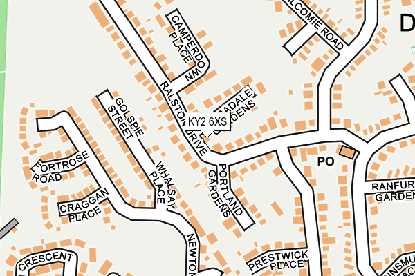 KY2 6XS map - OS OpenMap – Local (Ordnance Survey)