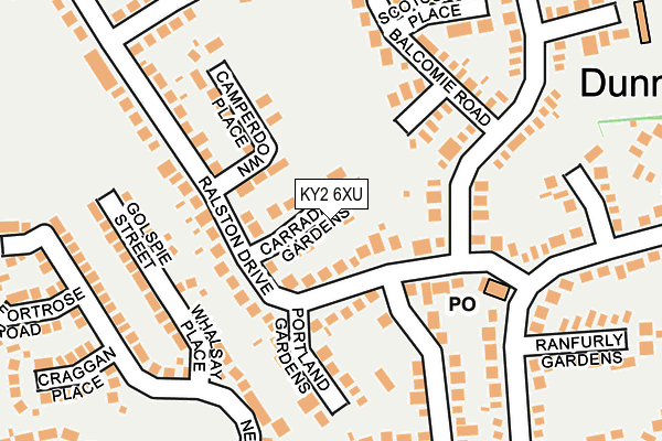 KY2 6XU map - OS OpenMap – Local (Ordnance Survey)