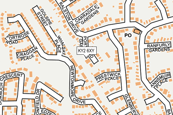 KY2 6XY map - OS OpenMap – Local (Ordnance Survey)